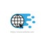 Earth vector. Globe icon creative logotype, website on a white b