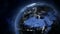 Earth, view from space, 3d animation
