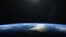 Earth. View from space. Flight over the Earth. 4K. The earth slowly rotates. Realistic atmosphere.