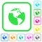 Earth vivid colored flat icons icons