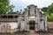 Earth walls of ancient buildings and ancient ginkgo trees