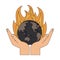 Earth world burning