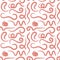 Earth worm seamless pattern. Earthworms vector illustration