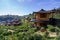 Earthen buildings and U-Long tea plantations at Ban Rak Thai Village,near Thai-Myanmar border,Mae Hong Son province,Northern Thail