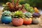 Earthen Elegance: Vibrant Succulents Thrive in a Pottery Haven, A Tapestry of Nature\\\'s Hues