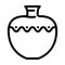 earthenware clay crockery line icon vector illustration