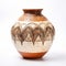 Earthenware Pottery Vase With Striking Symmetrical Patterns