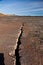 Earthquake fissure line