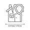 Earthquake home insurance linear icon