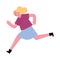 earthquake illustration of a woman running