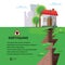 Earthquake Insurance Colourful Vector Illustration