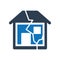 Earthquake insurance icon. Earthquake icon