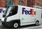 Earthsmart FedEx zero emission all electrical truck in Lower Manhattan