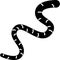 Earthworm Worm Glyph Icon Vector