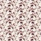 Earthy botanical floral repeat background pattern