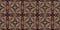 Earthy colours retro sixties geometric seamless border pattern in variegated brown tone. Modern vintage geo woven