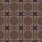 Earthy colours retro sixties geometric seamless pattern in variegated brown tones. Modern vintage geo woven textile