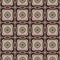 Earthy colours retro sixties geometric seamless pattern in variegated brown tones. Modern vintage geo woven textile