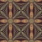 Earthy colours retro sixties geometric seamless pattern in variegated brown tones. Modern vintage geo woven textile