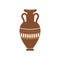 Earthy Greek vase or amphoras. Vase pottery, ancient pot Greek.