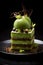 Earthy taste of matcha in a beautiful layered cake