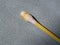 Earwax on a cotton swab, macro photo. Earwax, also known by the medical term cerumen, is a brown, orange, red, yellowish or gray