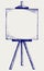 Easel with empty canvas