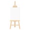 Easel paint stand and canvas