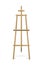 Easel standing on white background. Wooden tripod for art, painting, drawing or announcement vector illustration