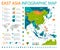 East Asia Map - Info Graphic Vector Illustration