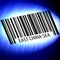 East China Sea - barcode with futuristic blue background