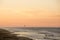 East coast dune beach sunset light house