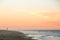 East coast dune beach sunset light house