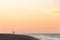 East coast dune beach sunset light house