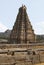 The east facing tower, gopuram, of Virupaksha Temple, Hampi, karnataka. Sacred Center. View from the north-west, Hemakuta Hill.