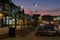 EAST GRINSTEAD, WEST SUSSEX/UK - JANUARY 4 : View of the town centre at night in East Grinstead on January 4, 2019