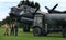 East Kirkby airfield. Lincolnshire. UK. 30/08/2019. Lancaster bomber undergoing restoration.