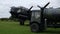 East Kirkby airfield. Lincolnshire. UK. 30/08/2019. Vintage wartime vehicle driving cab.