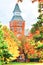 EAST LANSING, MI - NOVEMBER 3RD: Digitally created watercolor painting of Linton Hall at Michigan State University