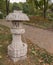 East lantern in the Japanese garden in Kyiv