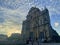 East meets West Colonial Portuguese Church Macao Tourism at the base of Ruins of St. Paul Facade Macau China Dramatic Sky Clouds