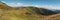 East panorama view from hillside of Velka Hola in Nizke Tatry mountains