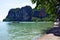 East Railay beach at hight tide