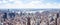 East side Panorama view from The Empire State Building with The East River and Long Island City, New York, United States