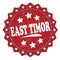 East timor grunge stamp