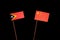 East Timorese flag with Chinese flag on black