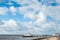 Eastbourne pier against a cloudy Summer sky, UK