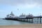Eastbourne Pier and beach, East Sussex, England, UK