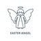 Easter angel vector line icon, linear concept, outline sign, symbol