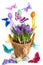 Easter arrangement with crocus